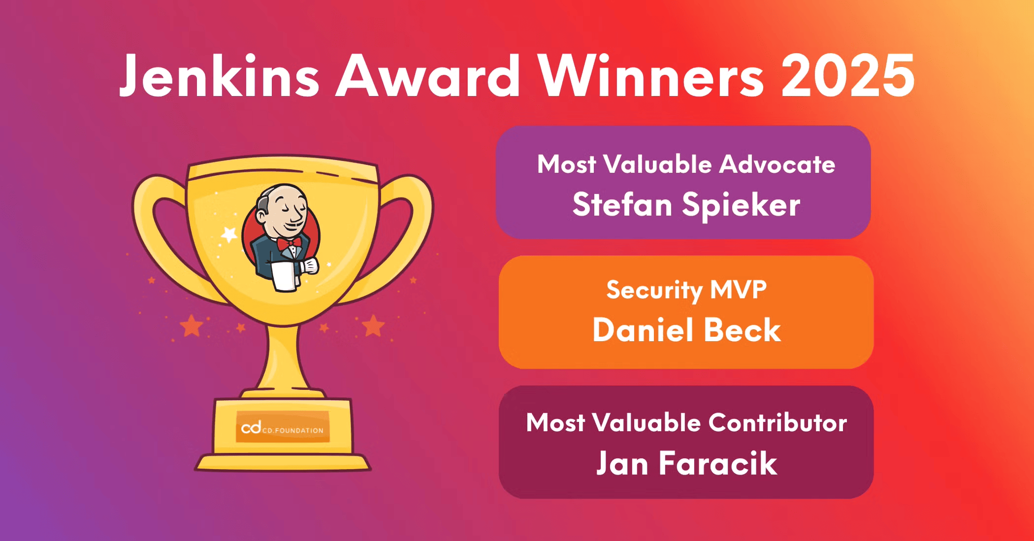 🌟 Celebrating the 2025 Jenkins Contributor Award Winners